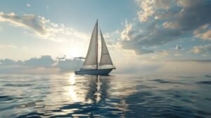 barca a vela che naviga in acque calme