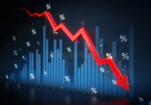 grafico di volatilita finanziaria con trend linee