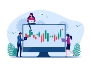 investitori che osservano grafici finanziari