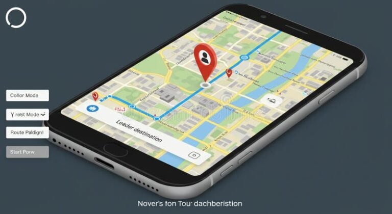 mappa digitale con icone di localizzazione telefoni