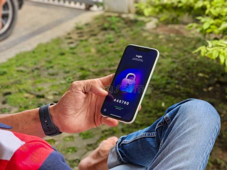 persona che usa smartphone per autenticazione digitale