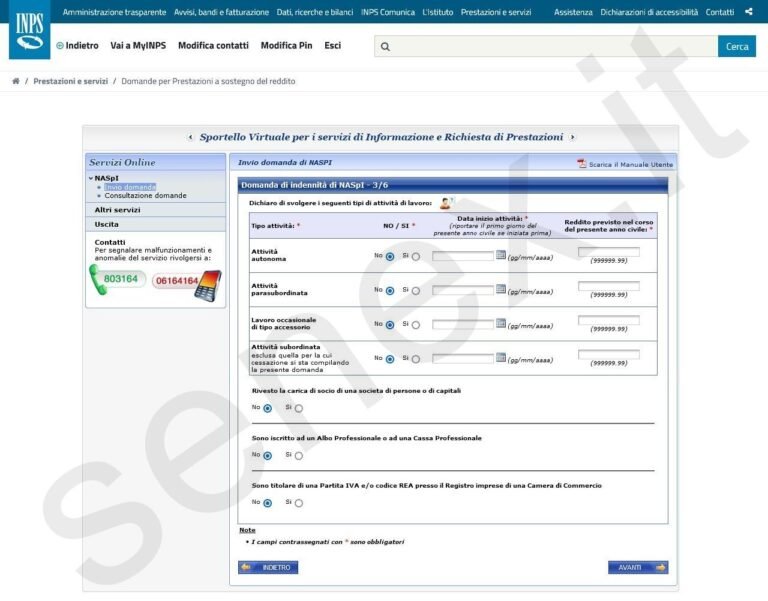 ufficio inps con cartella esattoriale visibile